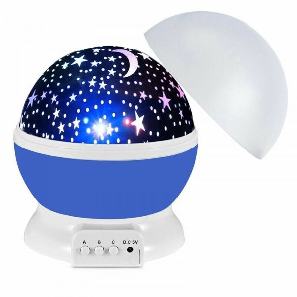 Star and Moon Starlight Projector Bedside Lamp